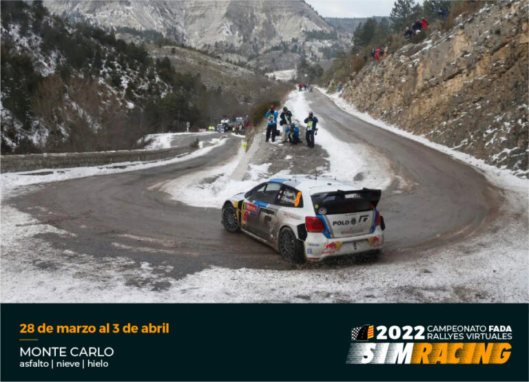 Arranca el Campeonato SIMRACING FADA  de Rallyes Virtuales 2022 con el Rally Monte Carlo
