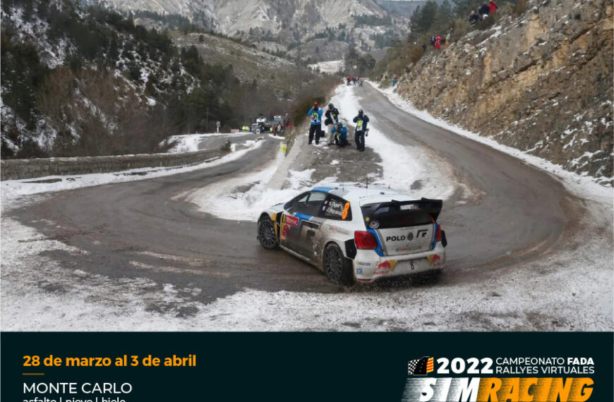 Arranca el Campeonato SIMRACING FADA de Rallyes Virtuales 2022 con el Rally Monte Carlo