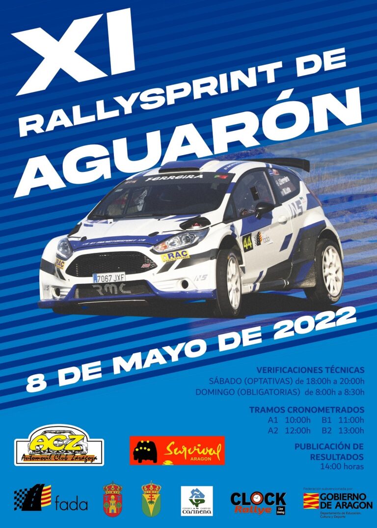 El XI Rallysprint de Aguarón reunirá el domingo a un total de 14 equipos.
