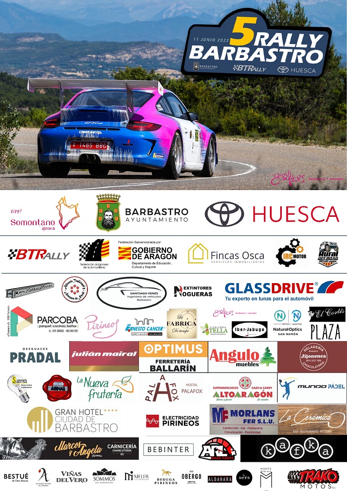 El V Rally de Barbastro contará con la participación de 63 equipos.
