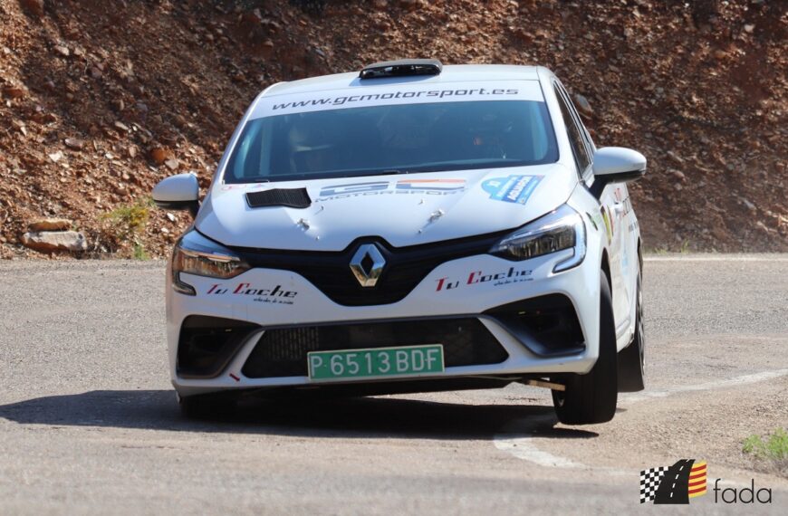 Cristian García y Carmelo Moliné logra la segunda victoria del año en el Rallysprint de Aguarón.