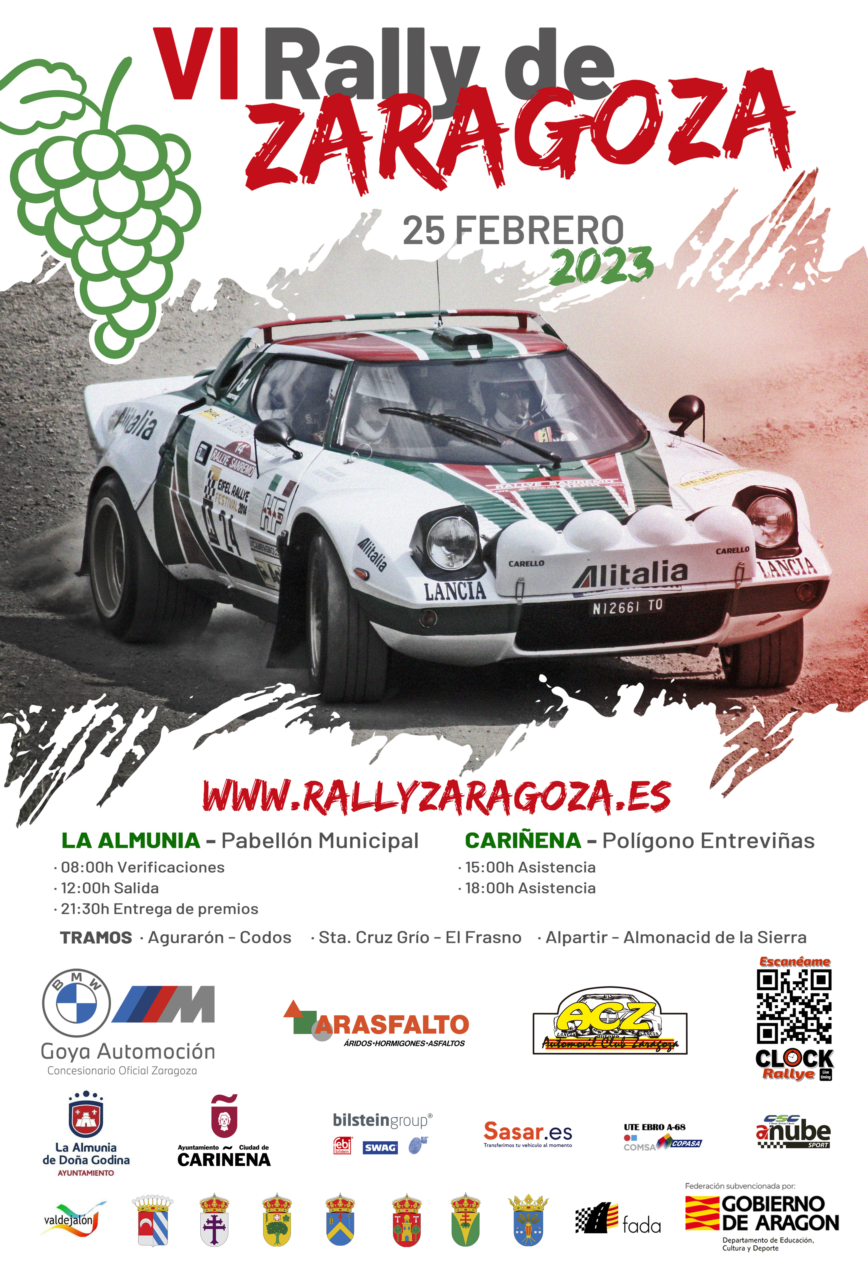 El VI Rallye A. C. Zaragoza abre la temporada 2023 el sábado 25