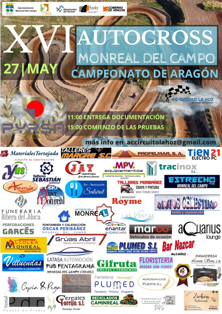18 inscritos en el primer cierre del XVI Autocross de Monreal del Campo