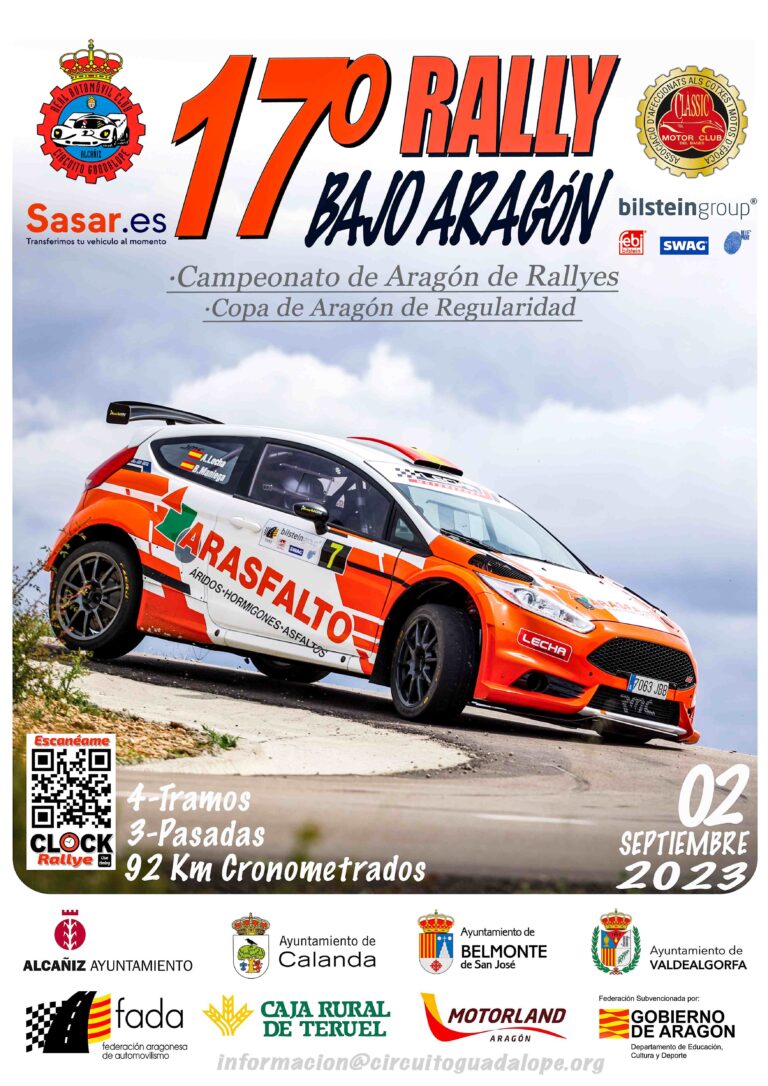 El XVII Rally Bajo Aragón contará con la participación de 45 equipos