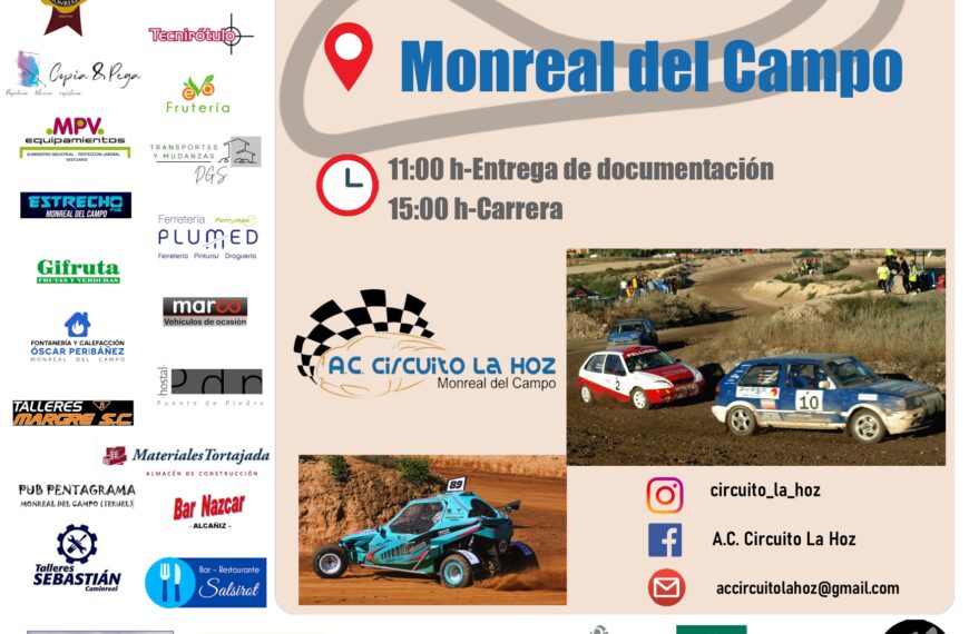25 pilotos completan la lista provisional de inscritos del XVII Autocross de Monreal del Campo