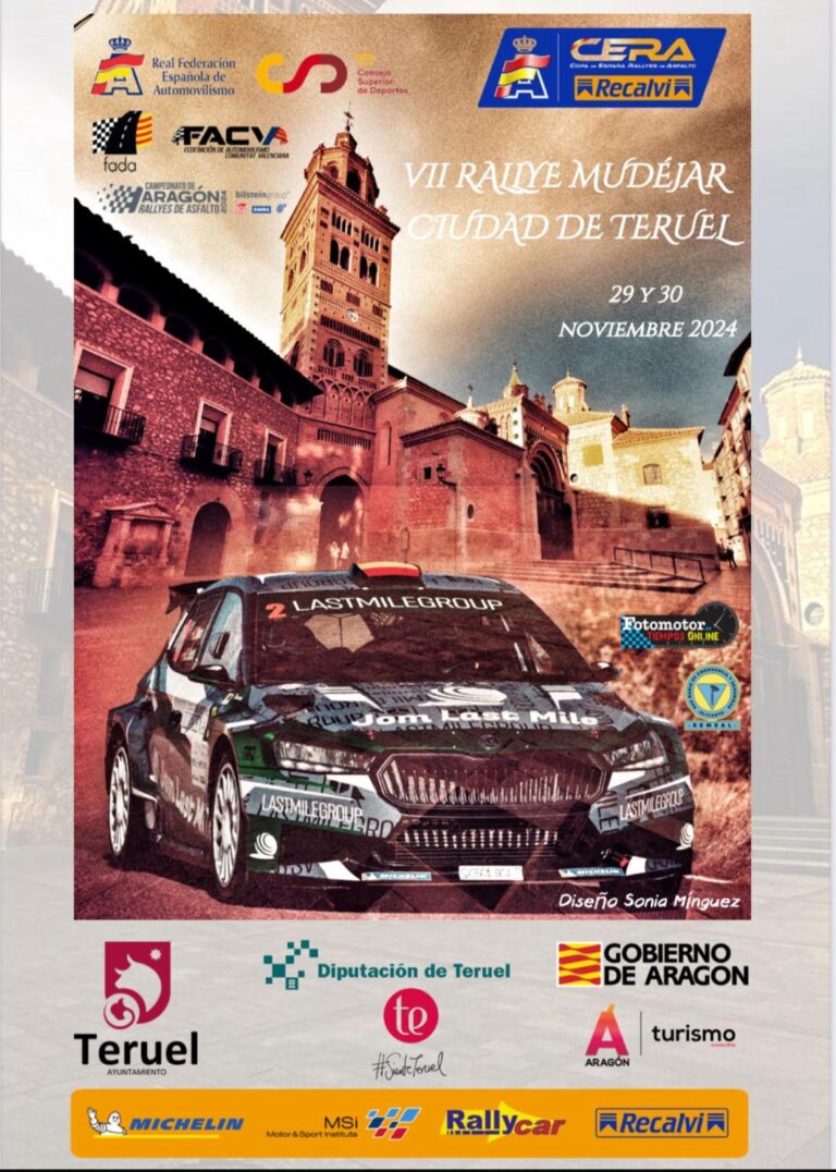 Disponibles las inscripciones al VII Rally Mudéjar Ciudad de Teruel a disputar el sábado 30 de noviembre