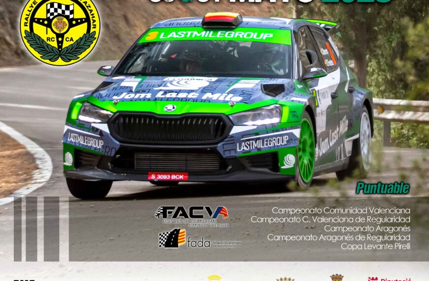 Castellón será escenario de la segunda prueba del regional de Rallyes y Regularidad