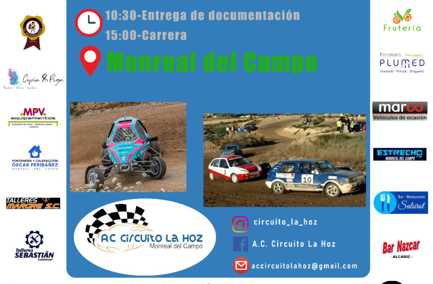 En XVIII Autocross Monreal del Campo reunirá el sábado a 34 pilotos en el Circuito La Hoz