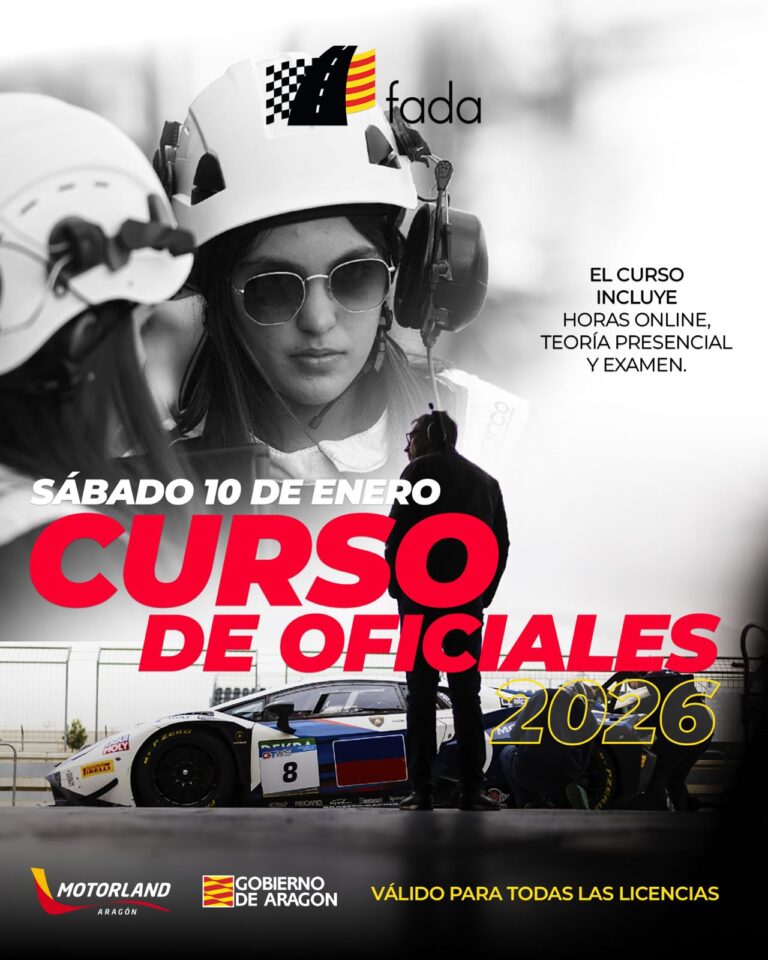 FADA convoca Curso y Examen de Oficiales de Automovilismo en MotorLand el 10 de enero de 2026