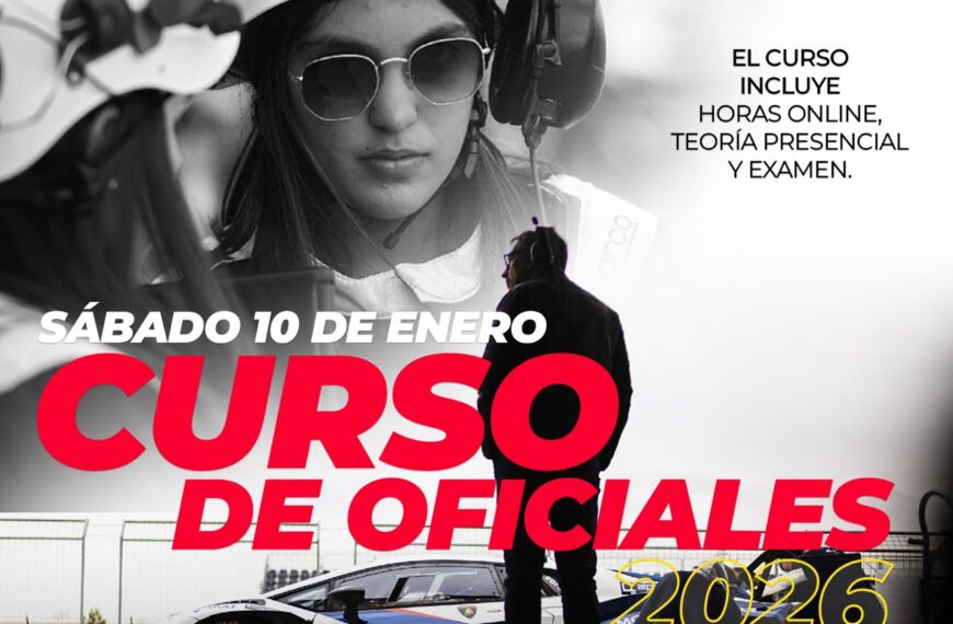 FADA convoca Curso y Examen de Oficiales de Automovilismo en MotorLand el 10 de enero de 2026